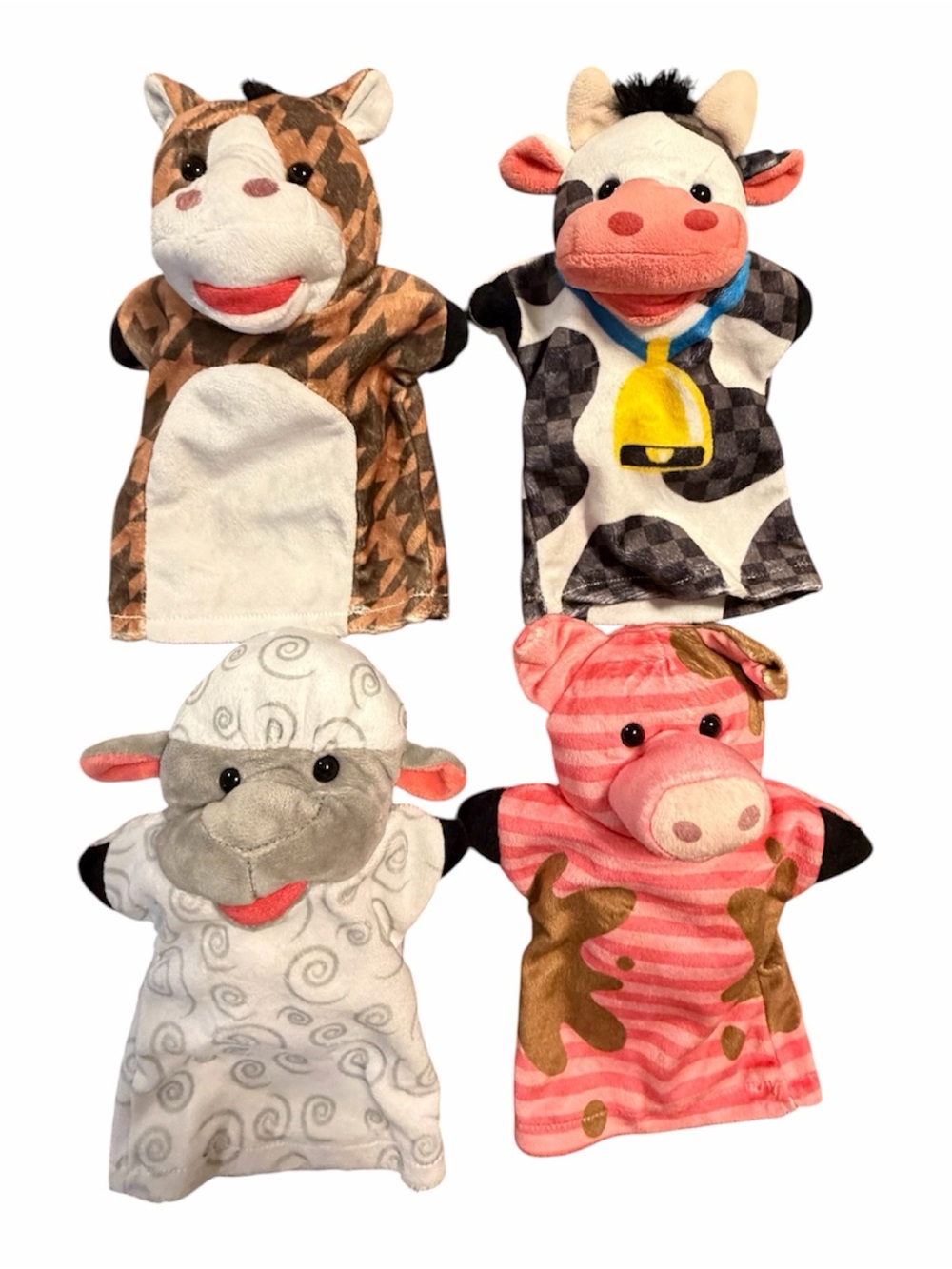 Melissa & Doug Set of 4 Farm Animal Hand Puppets